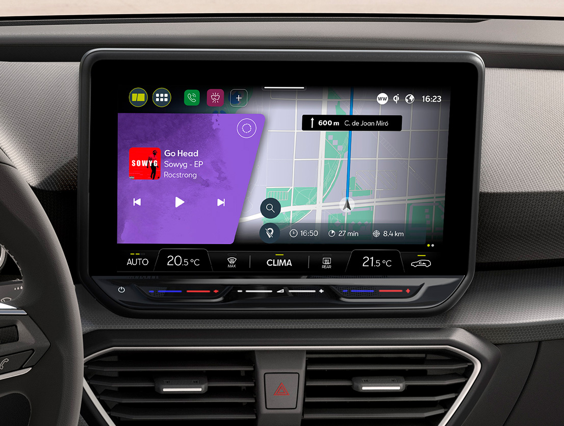 seat leon 5d 2024 media system and infotainment screen